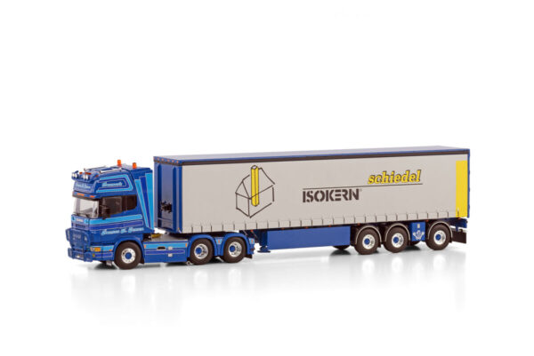 RASMUS K. JENSEN; SCANIA R4 TOPLINE 6X2 NACHLAUFACHSE PLANENANHÄNGER 01-4041 – Bild 3