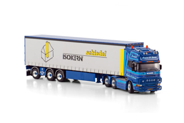 RASMUS K. JENSEN; SCANIA R4 TOPLINE 6X2 NACHLAUFACHSE PLANENANHÄNGER 01-4041 – Bild 5
